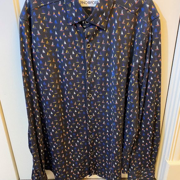 BALOO "Boat" Print Button-Up Stretch Shirt - Picture 5 of 6